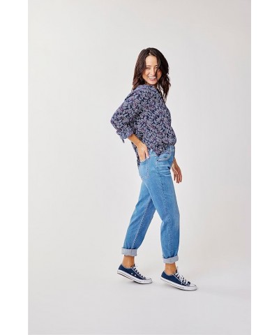 CARVE Women's Dylan Gauze Shirt Navy Ditsy $18.38 Blouses