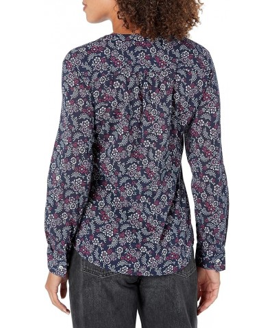 CARVE Women's Dylan Gauze Shirt Navy Ditsy $18.38 Blouses