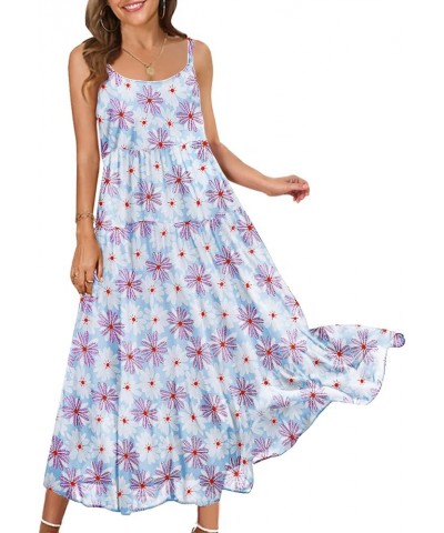 Summer Dresses for Women Casual Loose Bohemian Floral Dress with Pockets Spaghetti Strap Maxi Dress E75 As Picture303 $22.78 ...