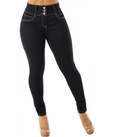 High Waisted Butt Lifting Jeans for Women - Colombian Design Jeans Levanta Cola 10350x_bv6096blk Black $23.65 Jeans