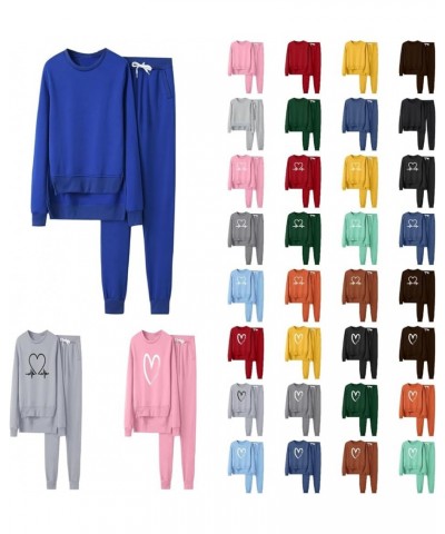 Sweatsuit Set for Women 2 piece Fleece Lined pullover crew neck Sweatshirt and Baggy Sweatpants with Pockets Black_01 $11.33 ...