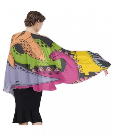 Women's Sarong Cover Ups Long Beach Kimono Bikini Wraps Boho Beachwear Colorful Cute Dinosaurs $14.39 Swimsuits