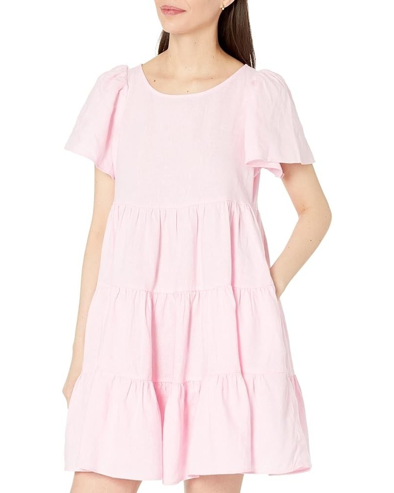 Jocelyn Short Sleeve Line Dress Pink Blossom $95.89 Dresses