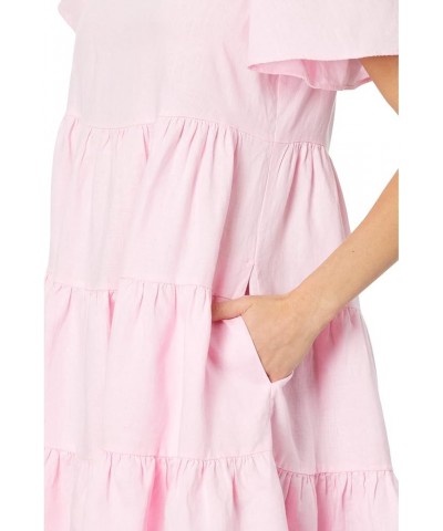 Jocelyn Short Sleeve Line Dress Pink Blossom $95.89 Dresses