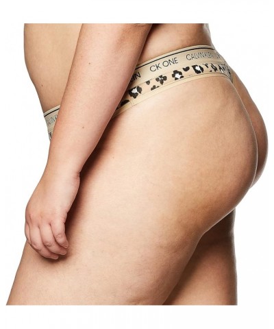 Women's Ck One Cotton Thong Panty Stephen Animal Print $7.19 Lingerie