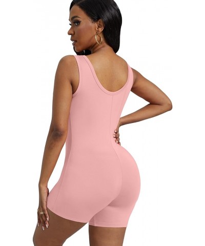 Women One Piece Short Catsuit Bodycon Tank Jumpsuits Rompers Playsuit 09-pink $12.00 Jumpsuits