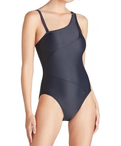 Women's Standard Siren Shoulder One Piece Swimsuit Black $11.92 Swimsuits