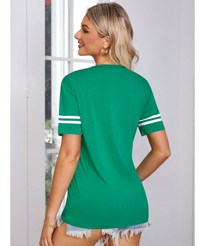 St. Patrick's Day Women's Short Sleeve Round Neck T Shirt Top Cheers $8.99 T-Shirts