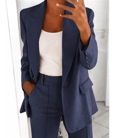 Pants Suit for Women Dressy Casual Women Suits 2 Piece Set Blazer Sets Plus Size Outfits Business Work Office Suits Navy $20....