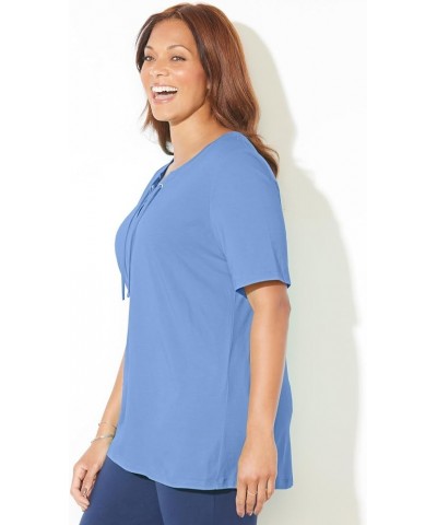 Women's Plus Size Suprema Lace-Up Duet Tee Canary $16.22 T-Shirts