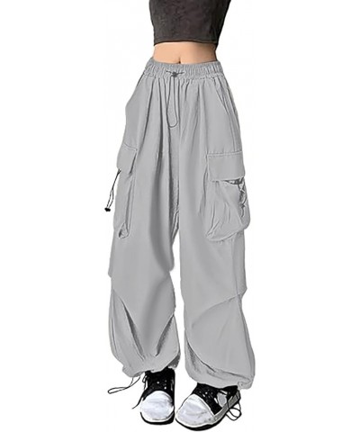 Cargo Pants for Women Baggy Parachute Pants with Pockets Low Waisted Teen Girls Wide Leg Trousers Trendy Clothes Hiking Pants...