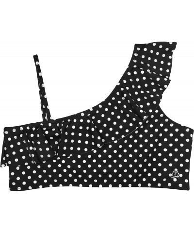 Women's One Shoulder Bikini Top UPF 50+ (Multiple Colors) Black $17.20 Swimsuits