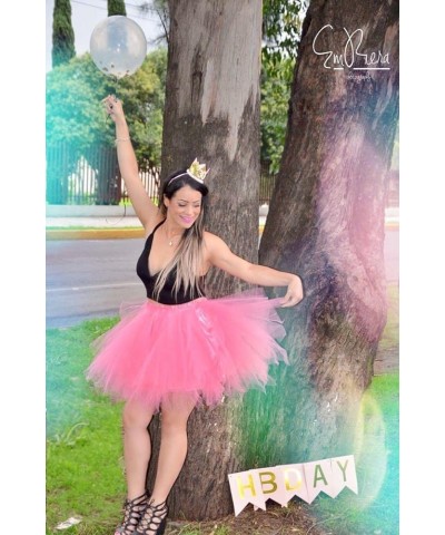 Women's 1950s Vintage Tutu Skirt Ballet Bubble Dance Skirts for Cosplay Party Adult Skirts Coral $9.84 Skirts