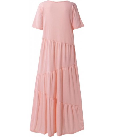 Casual Dresses for Women 2023 Long Sleeve V Neck Loose Fitted Plain Flowy Maxi Tiered Dress D-pink $17.91 Sweaters