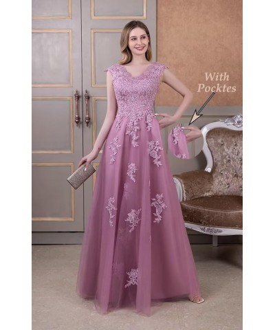 Laces Tulle Mother of Bride Dresses V-Neck Mother of The Groom Dresses Elegant Formal Evening Party Gowns Olive $35.69 Dresses