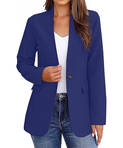 Women Cape Blazer Split Sleeve Open Front Casual Jacket Loose Short Cloak Coat Cardigan Business Office Workwear X2-blue $6.2...