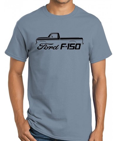 1973-77 Ford F150 Pickup Truck Classic Outline Design Print Tshirt Stone Blue $11.55 T-Shirts