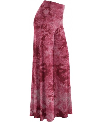 MBJ Women's Casual Comfy Solid/Tie Dye Wide Leg Palazzo Lounge Pants (XS~5XL) Wb1060_wine $11.14 Pants