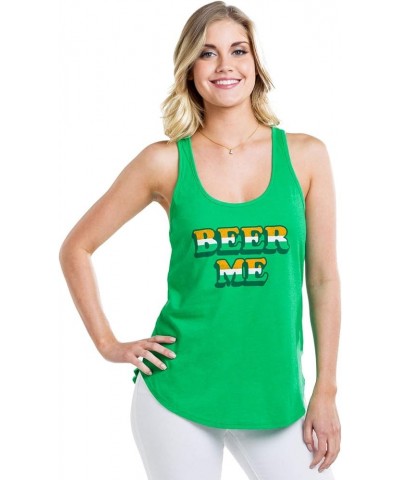 St. Patrick's Day Tank Tops for Women - Fun Holiday Tanks for St. Paddys Day Beer Me (Green) $12.97 Tanks