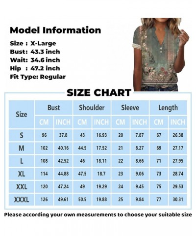 Womens Blouse Dressy Button Down Lace Splice Tops Short Sleeve Gradient Y2K Shirt Stand Collar V Neck Summer Clothes An1009-h...