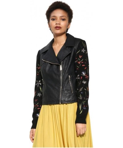 Women's Black Joan Biker Jacket 38 UK 10 $86.41 Jackets