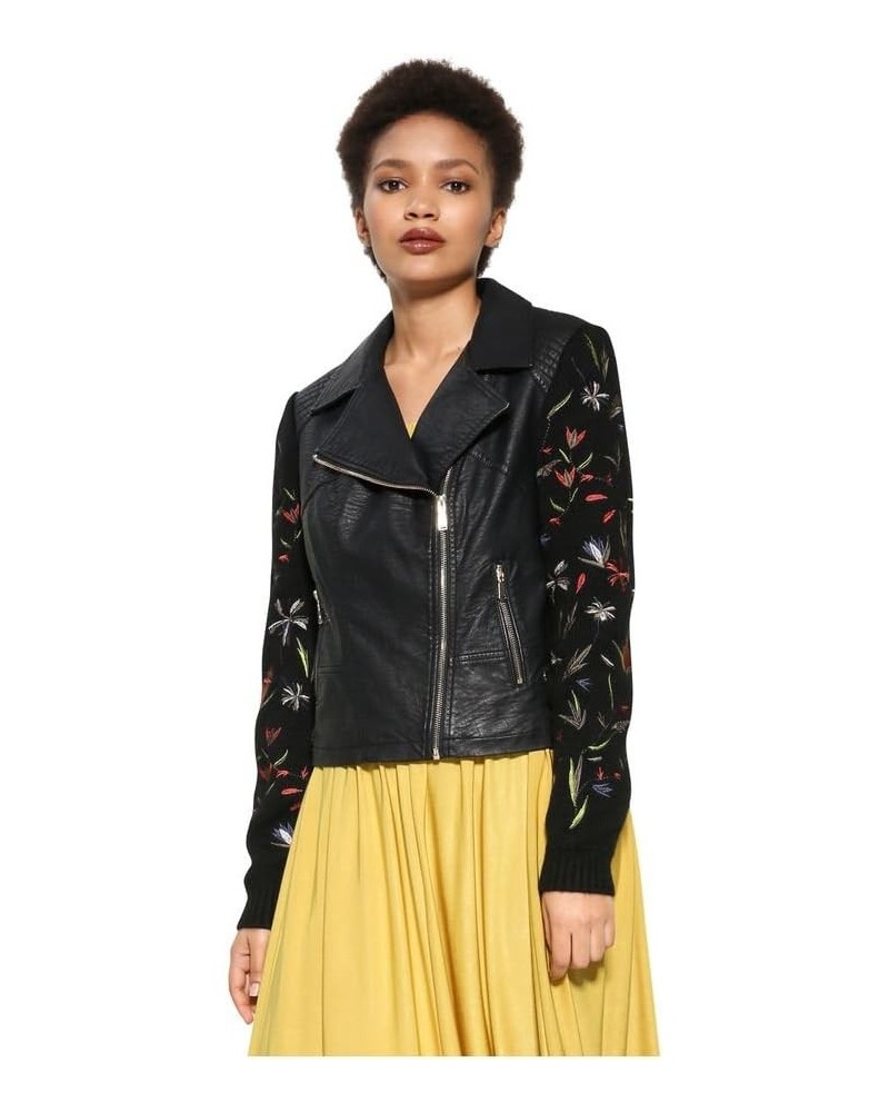 Women's Black Joan Biker Jacket 38 UK 10 $86.41 Jackets