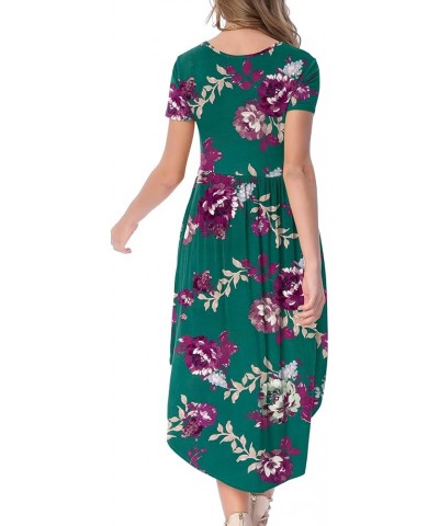 Women's Maternity Empire Waist Loose Swing Pregnancy Casual Midi Dress Z-fl10 Green $11.39 Dresses