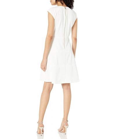 Women's Fit and Flare Dress Cream $13.05 Dresses