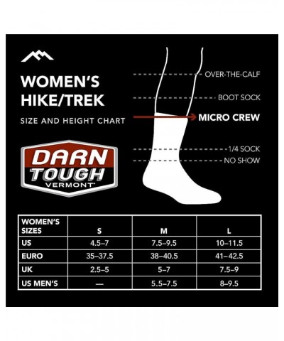 Darn Tough Women's Stride Micro Crew Ultra-Lightweight Running Sock (Style 1045) - Gray $12.48 Activewear