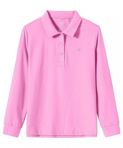 Women's Long Sleeve Golf Polo Shirts Lightweight Quick Dry Moisture Wicking Athletic Tennis Sports Tops 3-Button Pink $12.05 ...