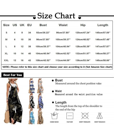 Women's Rompers,Printing Sleeveless Long Bib Pant Straps Tank Tops Romper Soft Long Pants Rompers with Pockets 2-cyan $13.24 ...