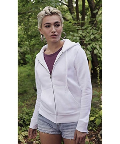 Ladies Lady-Fit Hooded Sweatshirt Jacket Azure Blue $17.29 Activewear