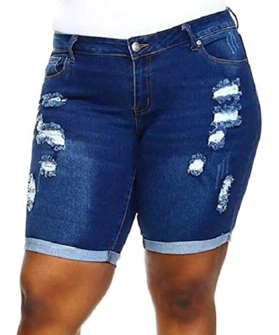 Jack David Women's Plus Size Capri Bermuda Pull On Short Curvy Denim Jean Jack David Rip Pb-2900-dark Blue. $10.78 Jeans