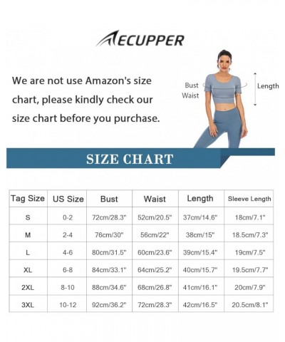 Women Long Sleeve Workout Tops Backless Yoga Gym Shirts Athletic Crop Top with Removable Padding & Thumb Hole Short Sleeves-g...