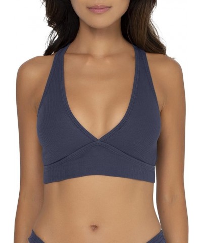 Women's Cloud Cotton Comfort Collection Bralette Navy Highlight $15.16 Lingerie