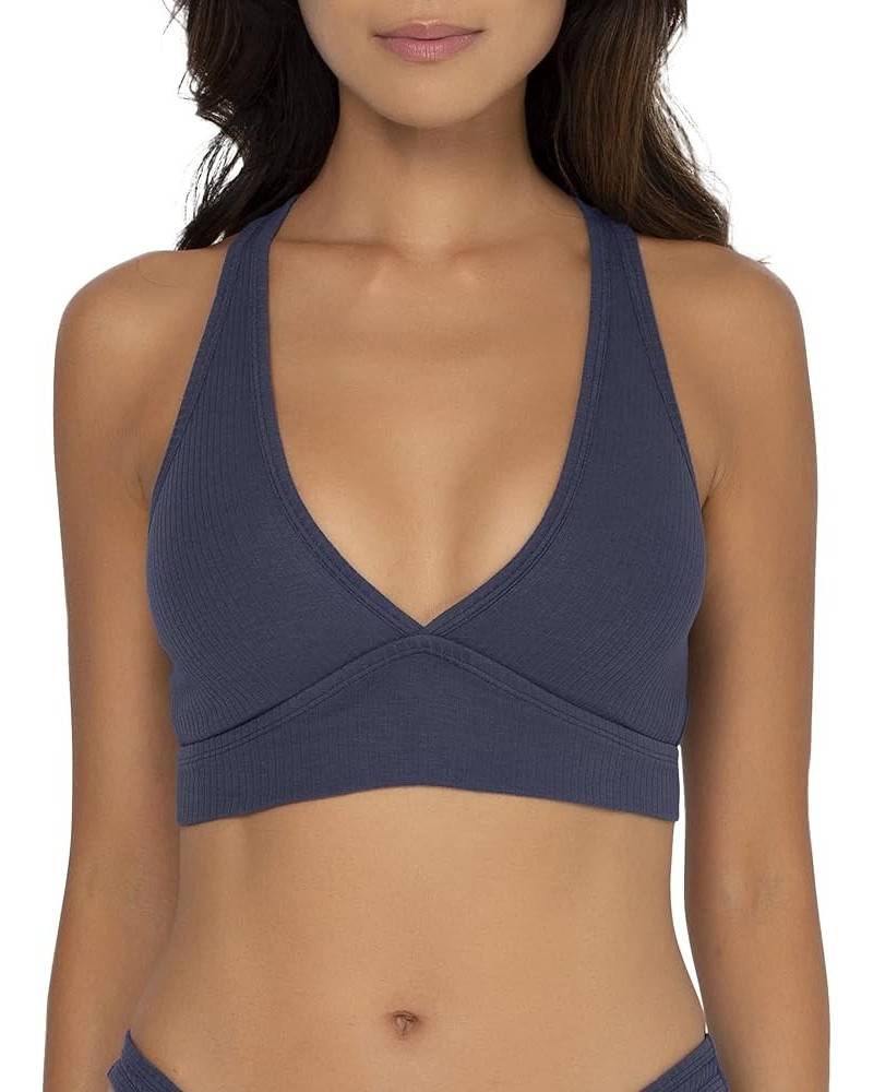 Women's Cloud Cotton Comfort Collection Bralette Navy Highlight $15.16 Lingerie