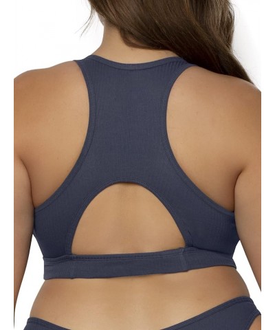 Women's Cloud Cotton Comfort Collection Bralette Navy Highlight $15.16 Lingerie