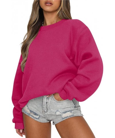 Womens Fashion 2023 Long Sleeve Sweatshirts Lightweight Casual Crew Neck Tops Fall Oversized Fleece Pullover Sweaters Ahot Pi...