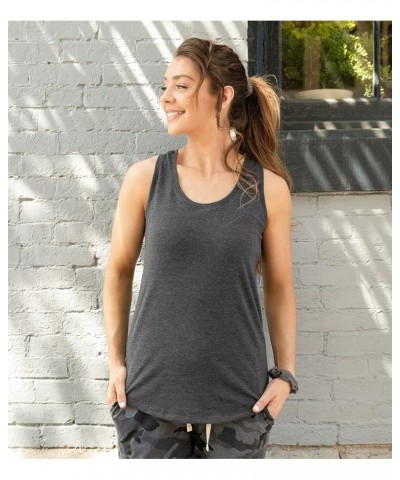 Live Love Lift - Ladies Racerback Tank Heather Charcoal $11.79 Tanks