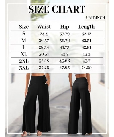 Women's Palazzo Lounge Pants Stretchy Wide Leg Casual Pants Comfy High Waist Flowy Pants S-3XL C22 Leopard Print Flowers $12....