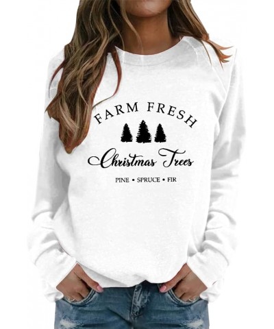 Christmas Shirt for Women Womens Hippie Sweaters Women Hoodie Oversized Sibling Christmas Outfits 2-white $9.30 Tops