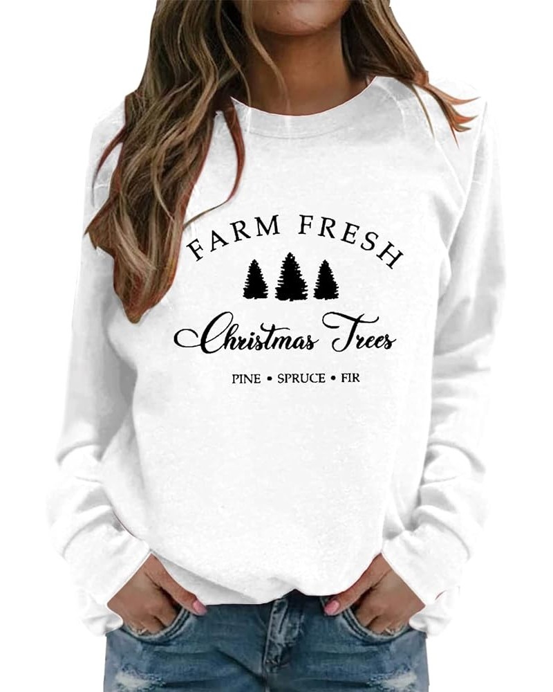 Christmas Shirt for Women Womens Hippie Sweaters Women Hoodie Oversized Sibling Christmas Outfits 2-white $9.30 Tops