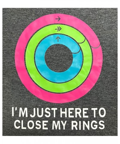 I'm Just Here to Close My Rings Tank Tops Women Rainbow Racerback Workout Tank Top Funny Letter Print Gym Tank Grey $10.81 Tanks