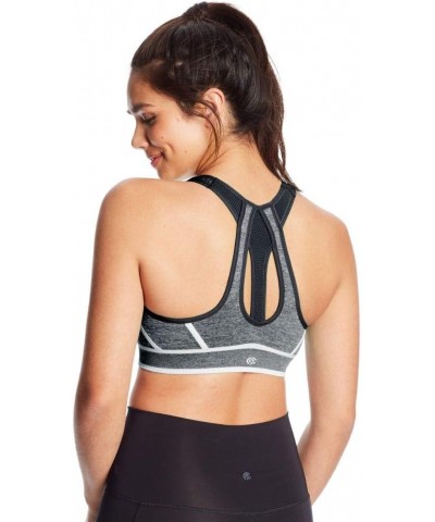 Women's Fashion Seamless Racerback Bra Ebony Heather/White $10.75 Lingerie