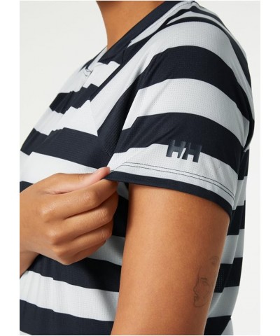 Women's Standard Siren 1/2 Zip T-Shirt X-Small 599 Navy Stripe $28.92 Activewear