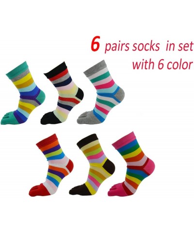 Women Toe Socks 5 Finger Cotton Wicking Athletic 6 Pack 3 Pack As Show $11.00 Activewear