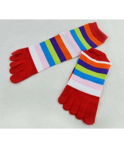 Women Toe Socks 5 Finger Cotton Wicking Athletic 6 Pack 3 Pack As Show $11.00 Activewear