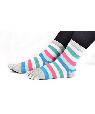 Women Toe Socks 5 Finger Cotton Wicking Athletic 6 Pack 3 Pack As Show $11.00 Activewear