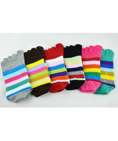 Women Toe Socks 5 Finger Cotton Wicking Athletic 6 Pack 3 Pack As Show $11.00 Activewear