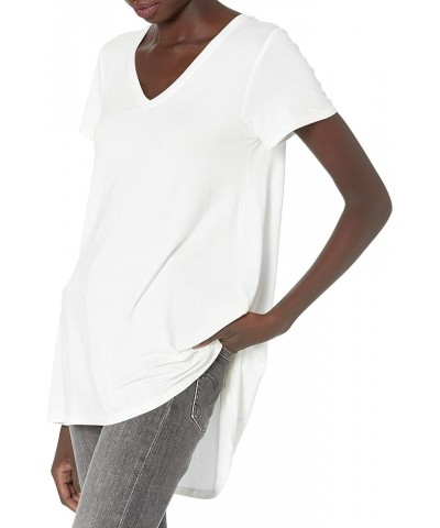 Women's Perfect Legging Tunic Tee Short Sleeve White $10.32 Tops